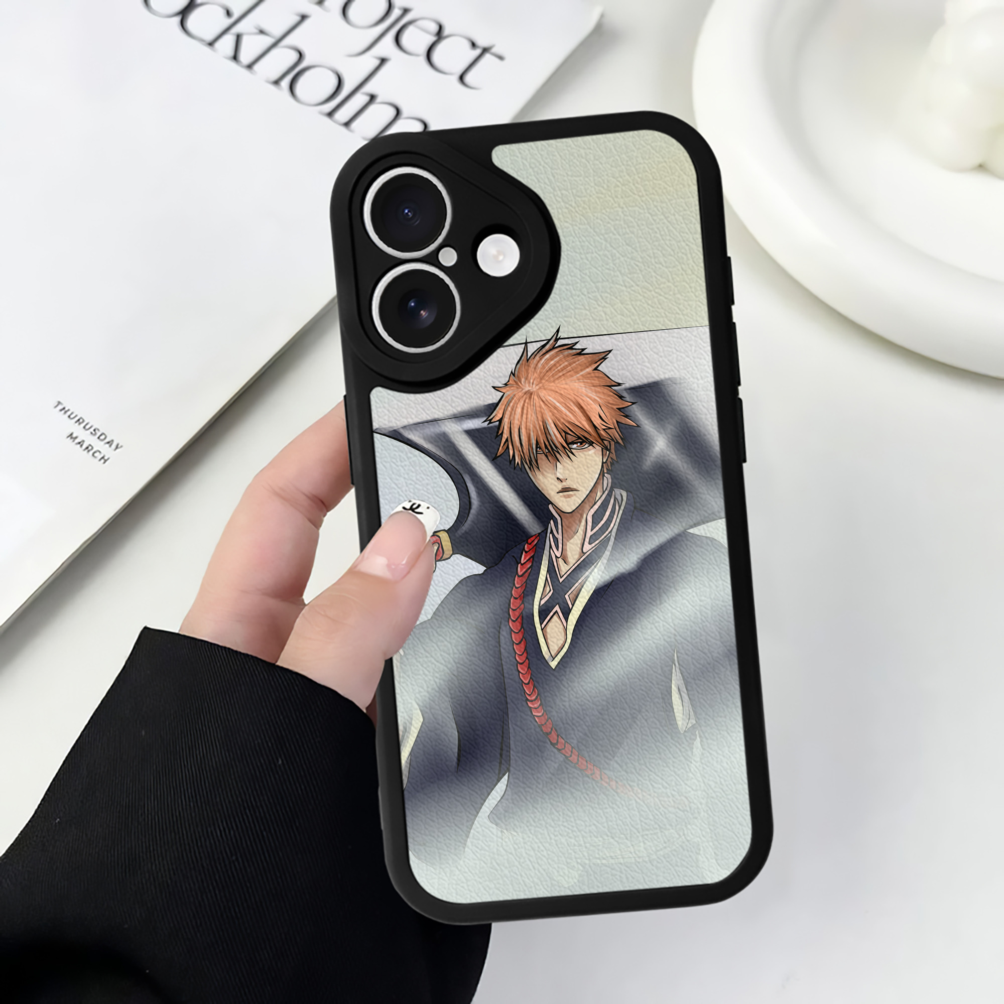 （画像用） ブリーチ BLEACH 【iPhone 16シリーズ対応】シリコンスマホケース（レザー調） 材質：シリコン